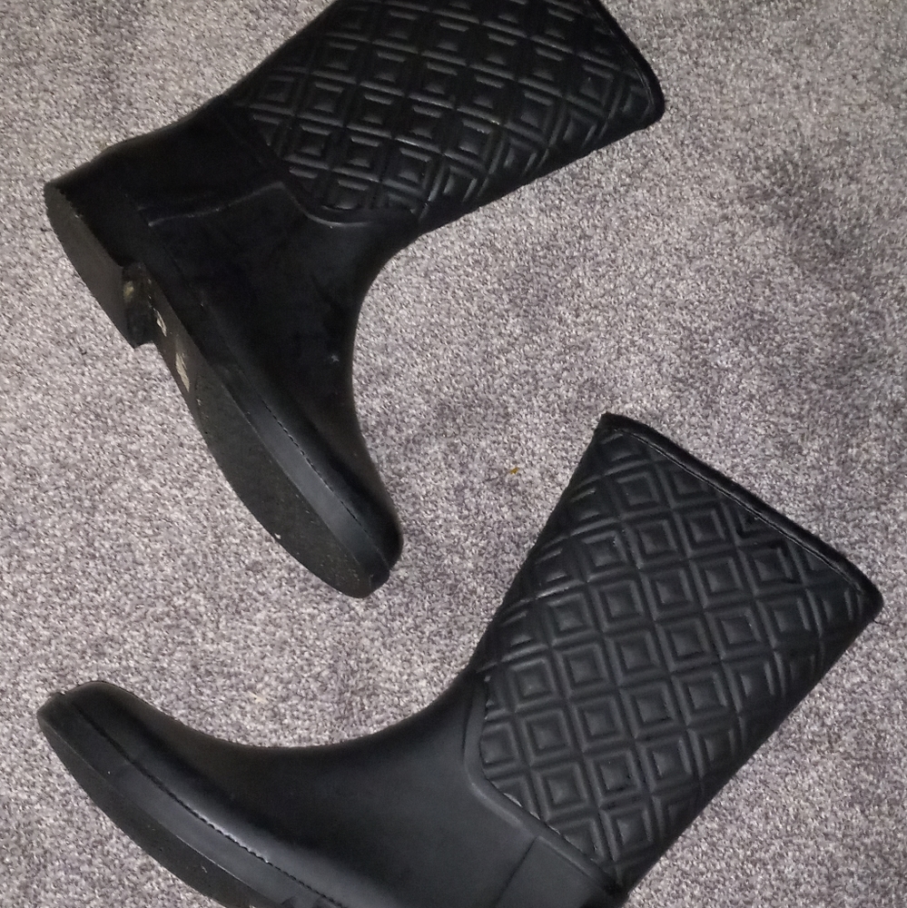 Rubber Black Rain Boots Women Sz 9